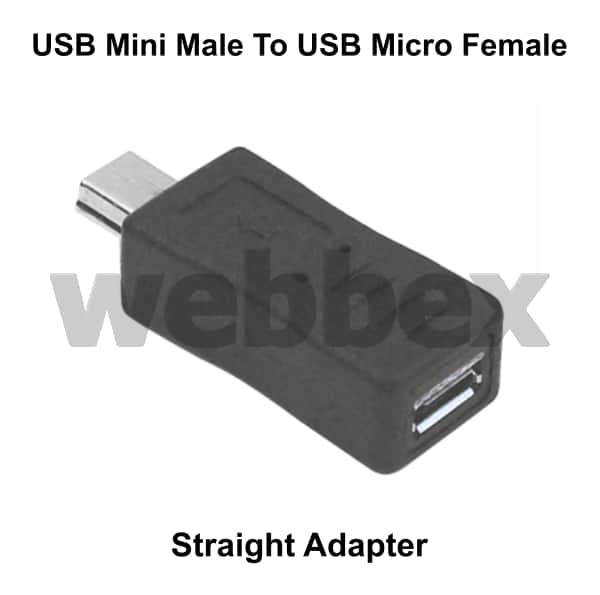 USB Mini Male to Micro Female Adapter