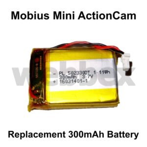 Mobius Mini Replacement 300mAh Battery