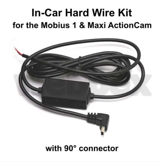 Mobius In Car Hardwire Kit with 90 Degrees Connector