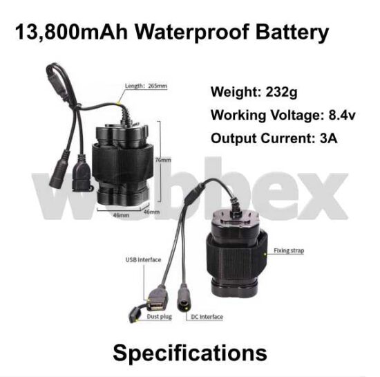 Lights4Bikes 13800mAh Bike Light Battery