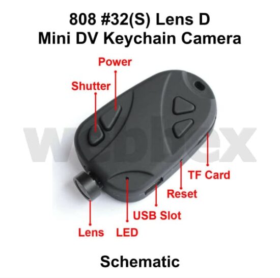 808 #32(S) Lens D Wide-Angle Keychain Camera