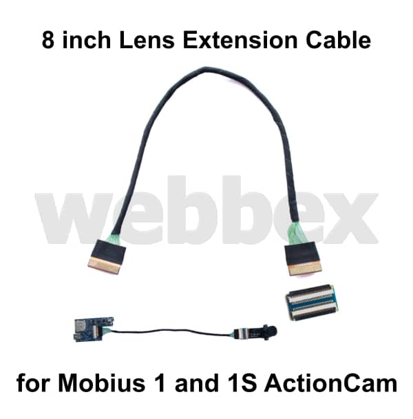 8 INCH LENS EXTENSION CABLE FOR THE MOBIUS 1 and 1S ACTIONCAM