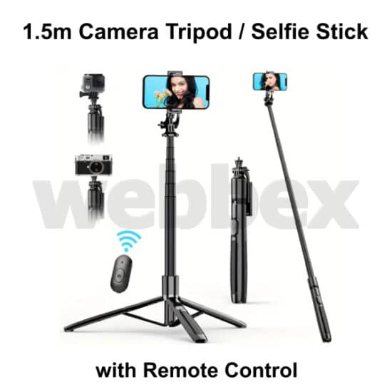 1.5 metre Remote Control Tripod / Selfie Stick