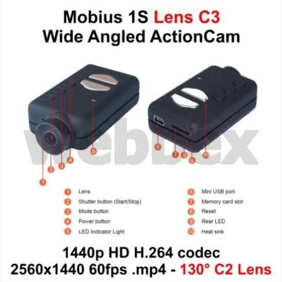 Mobius 1S Lens C3 Action Camera