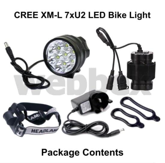 Lights4Bikes Cree XML 7xT6 LED rechargeable 9800 lumen bike light.