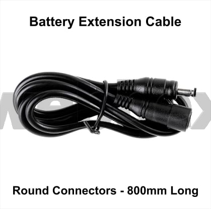 Battery Extension Cable Round Connectors