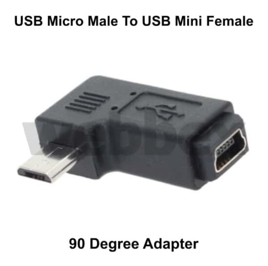 USB Micro Male to Mini Female Adapter