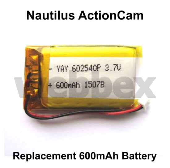 Nautilus Action Camera Replacement Battery