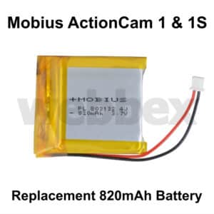 Replacement Battery for the Mobius ActionCam 1 and 1S